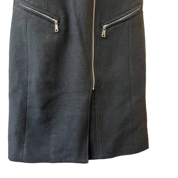 NWT 7 for all Mankind Motorcyle Long Asymmetrical Zip Vest Size X-Small - Picture 6 of 8